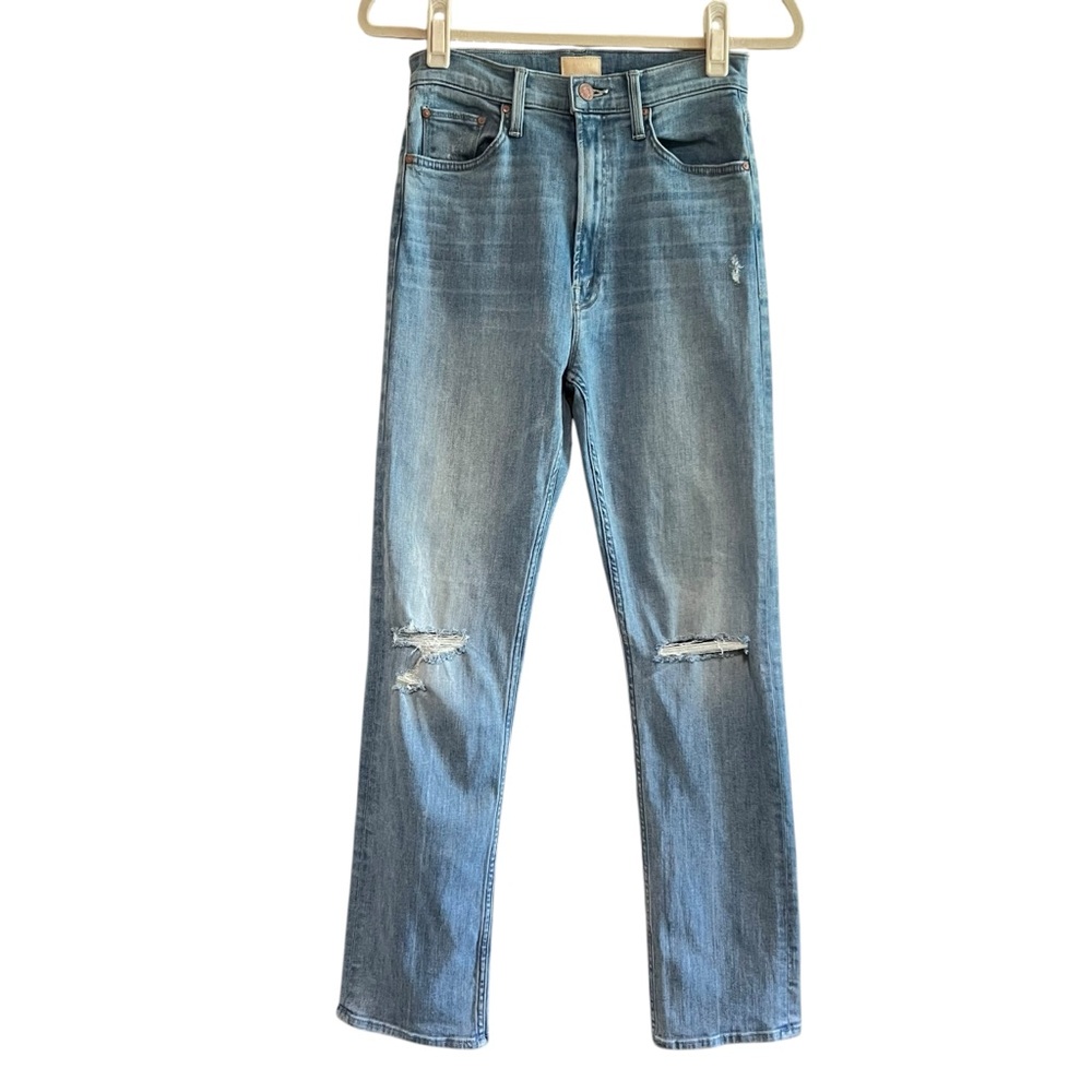 MOTHER High Waisted Rider Skimp Straight Leg Stretch Jeans in Dreamer Size 27